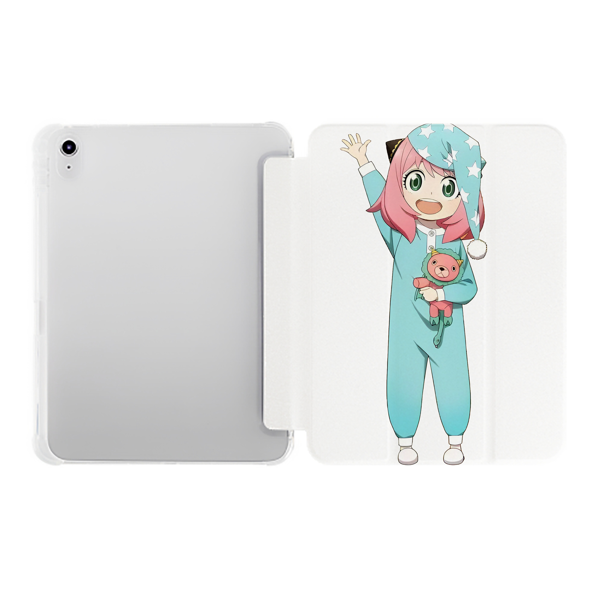 （画像用） SPY×FAMILY间谍家家酒 IPad ケース ペン収納付き 三つ折りスタンド PUレザー×シリコン 対応機種9.5/10.5/10.9インチ